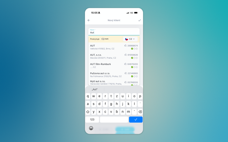 Našeptávání firem