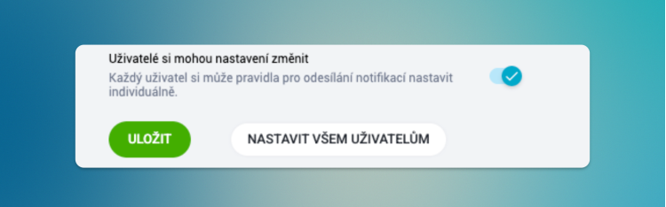 Notifikace všem uživatelům