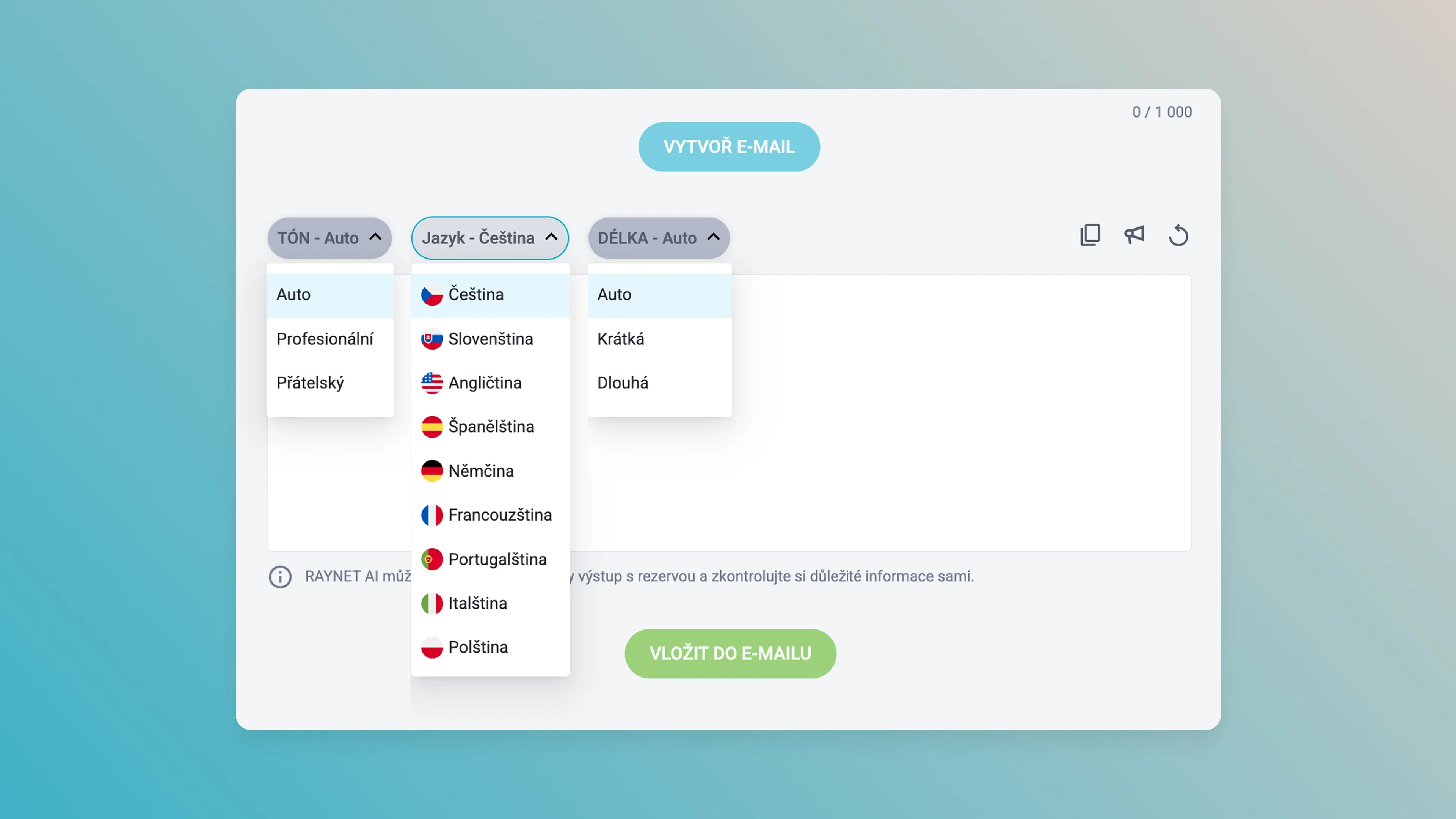 Language translation interface showing open dropdown menus with various country flags for selection.