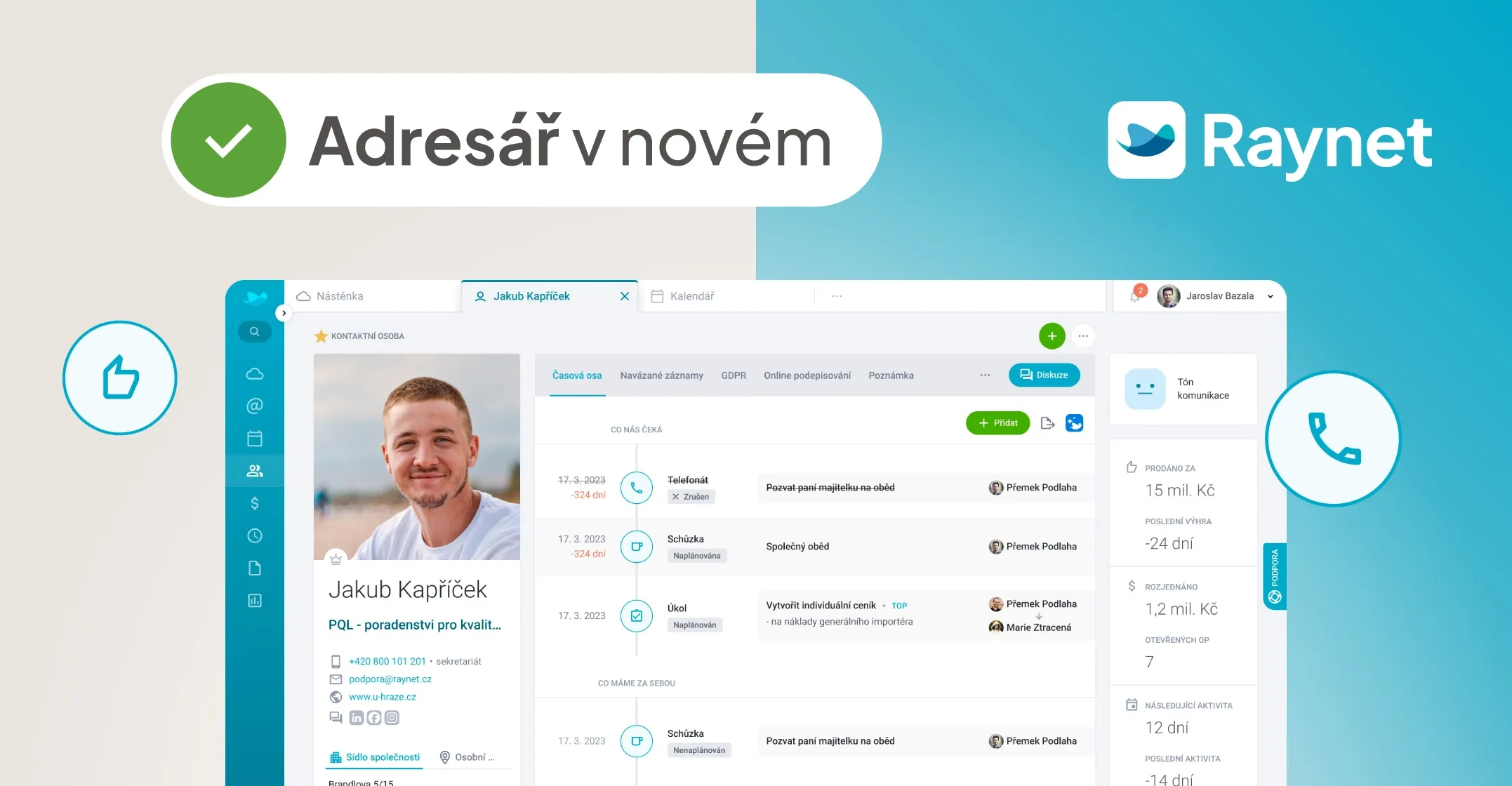 Nová éra Adresáře: Vlastní rozložení i chytré vyhodnocování Leadů