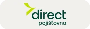 Logo Direct pojišťovny s moderním zeleným symbolem a tmavě zeleným textem.