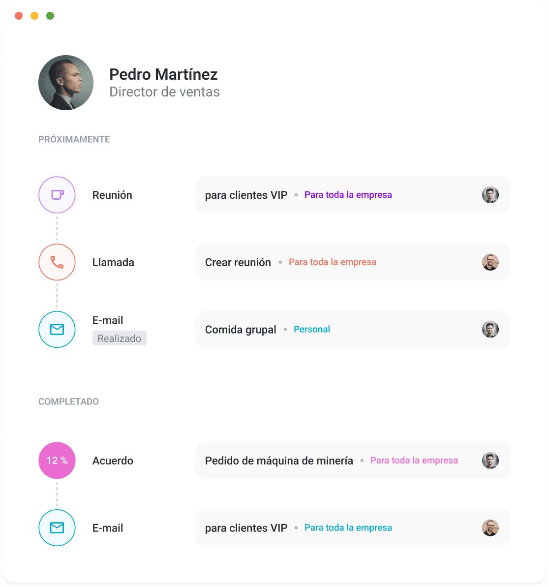 Datos centralizados para una visión completa de tu negocio.